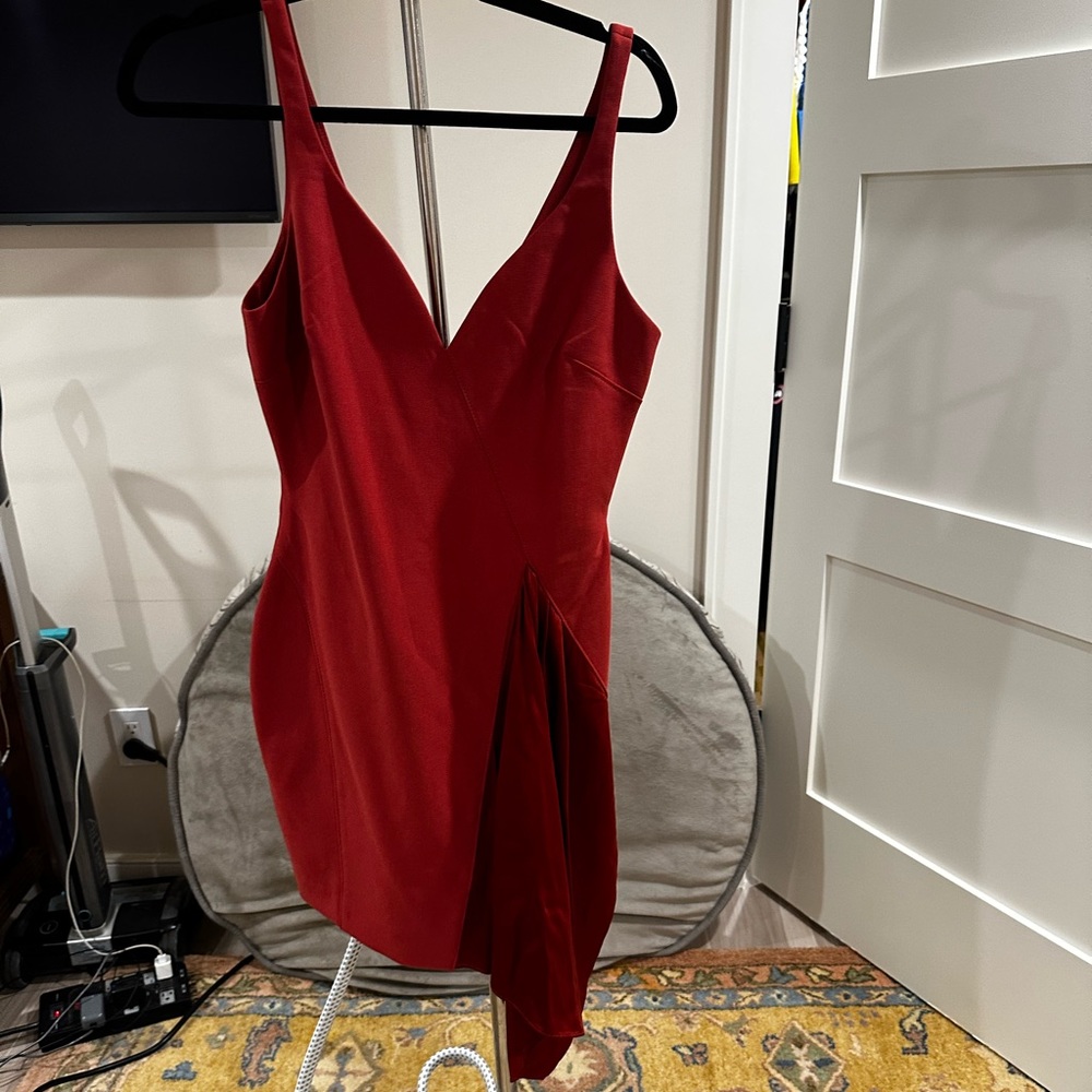 Cinq a sept mallory draped Panek cocktail dress
